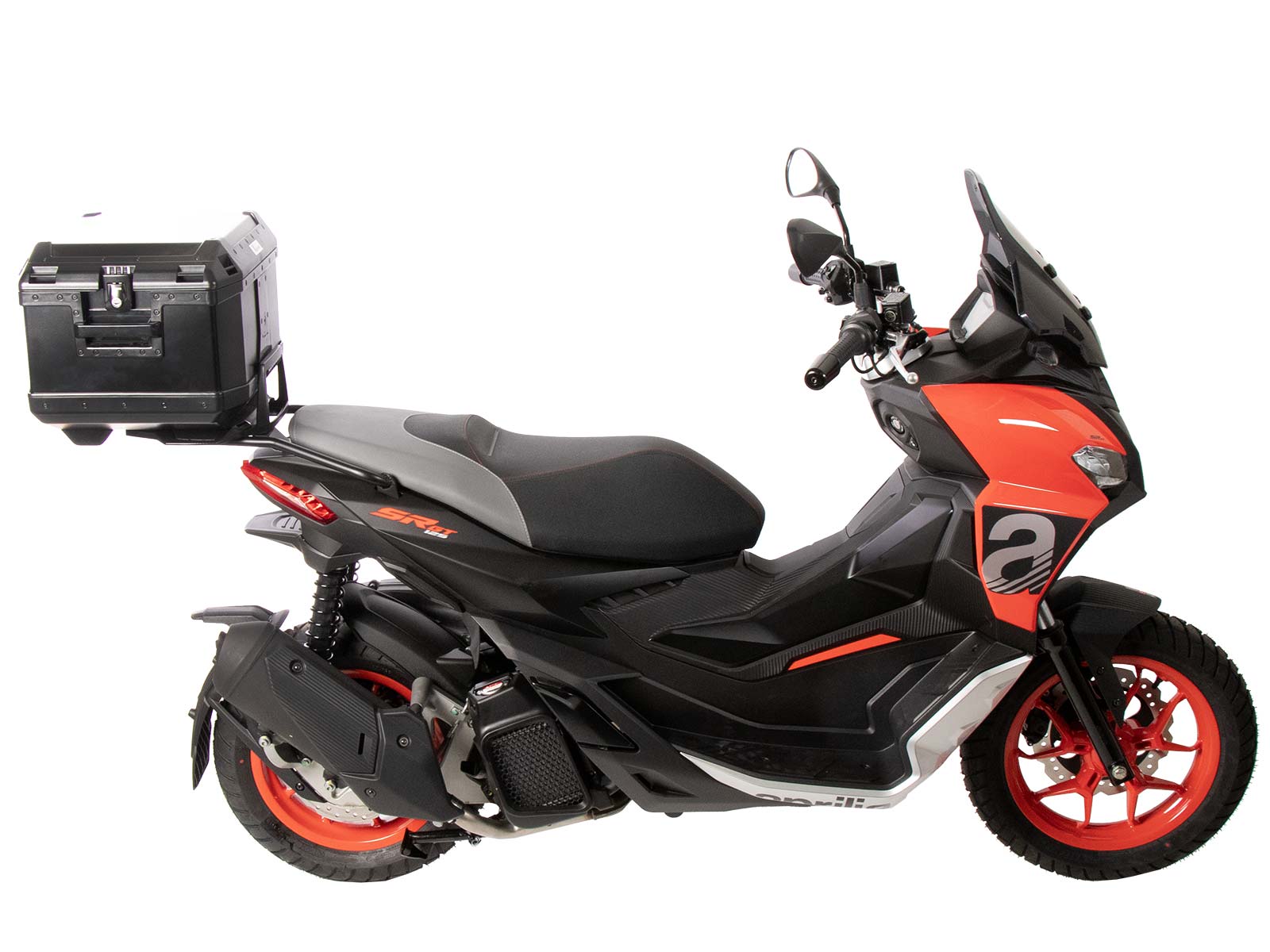 Porta bauletto Alurack nero per Aprilia SR GT 125 /200 /Sport (22-) Hepco & Becker