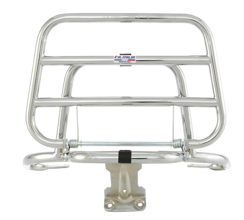 Portapacchi posteriore per Vespa LX /LXV /S 50-150cc, pieghevole, cromato