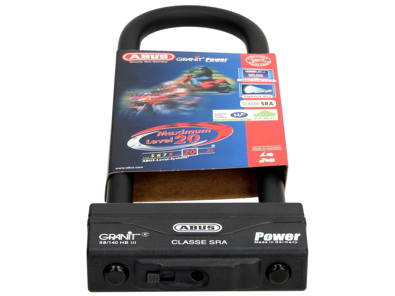 ABUS U-lock 260x83 Granit Power 58 per moto, scooter e Vespa