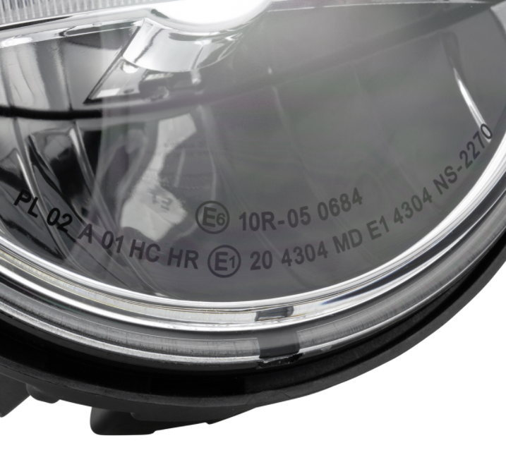 Faro LED per Vespa Primavera 50-150ccm 2T/​4T (-'18), nero lucido
