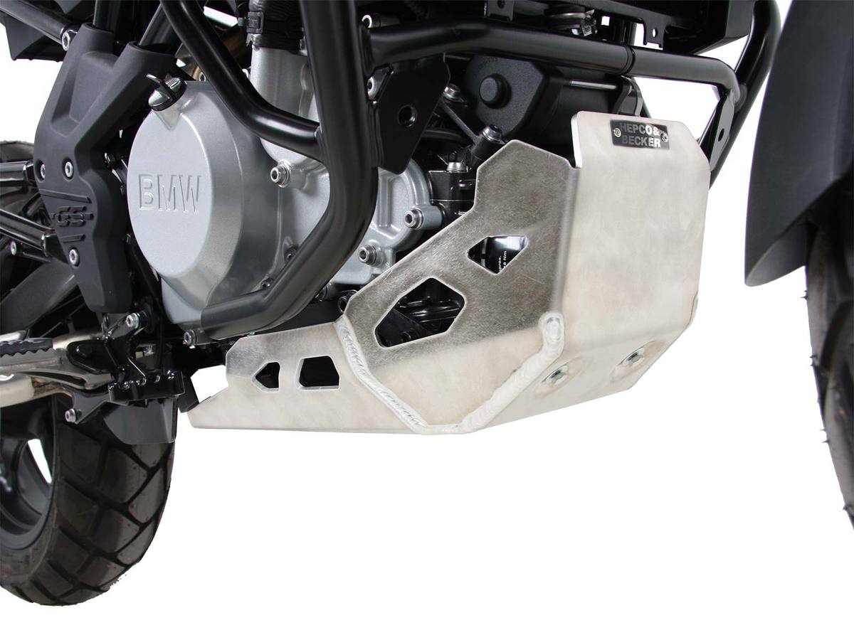 Piastra di protezione motore argento per BMW G 310 GS (17-) Hepco & Becker
