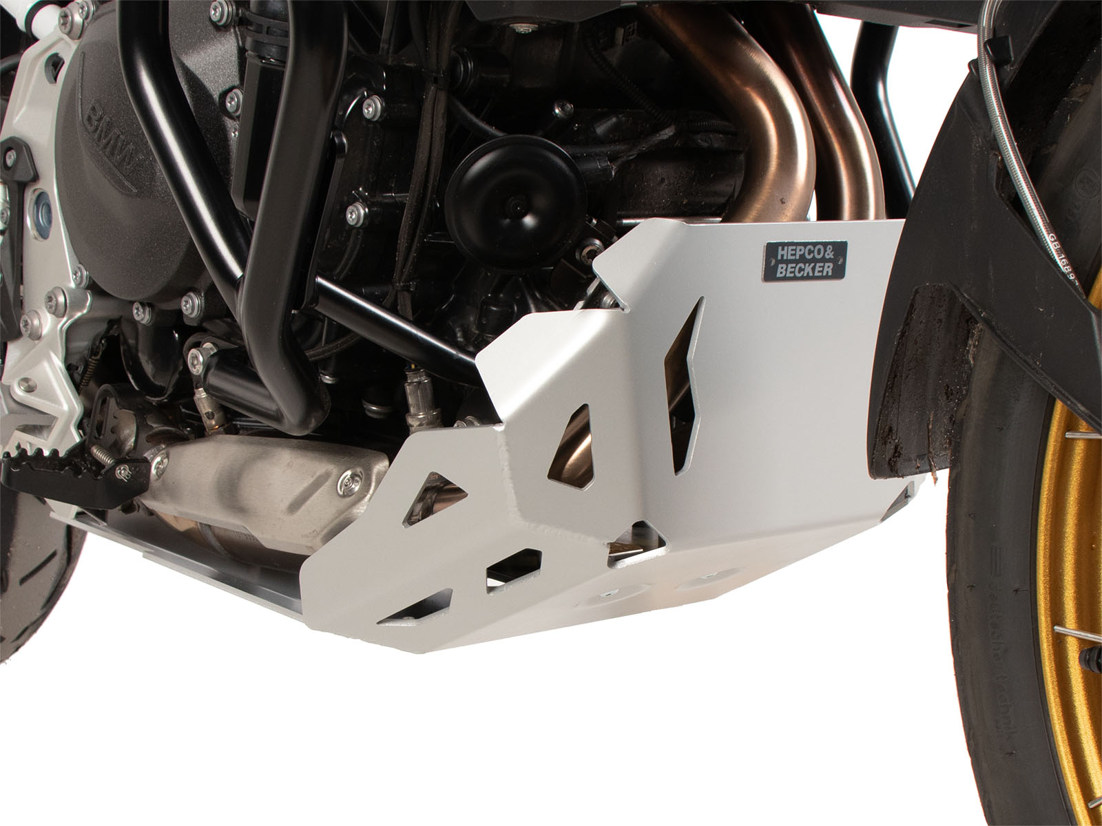 Piastra di protezione motore argento per BMW F 900 GS (24-) Hepco & Becker