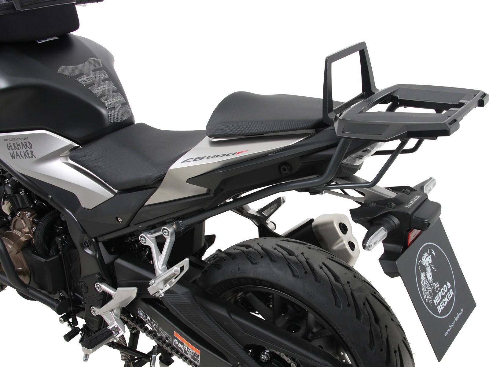 Bauletto Alurack antracite per Honda CB 500 F (19-23) Hepco & Becker