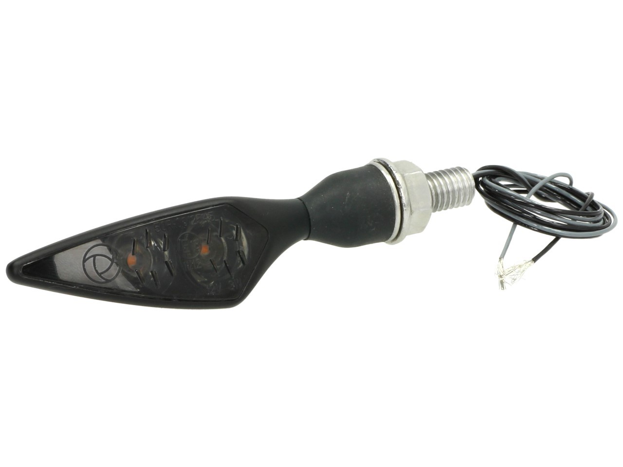 Indicatore Kellermann, Rhombus Dark, acciaio, LED, VR/HL, 12 V, nero satinato, M8x20, omologato E