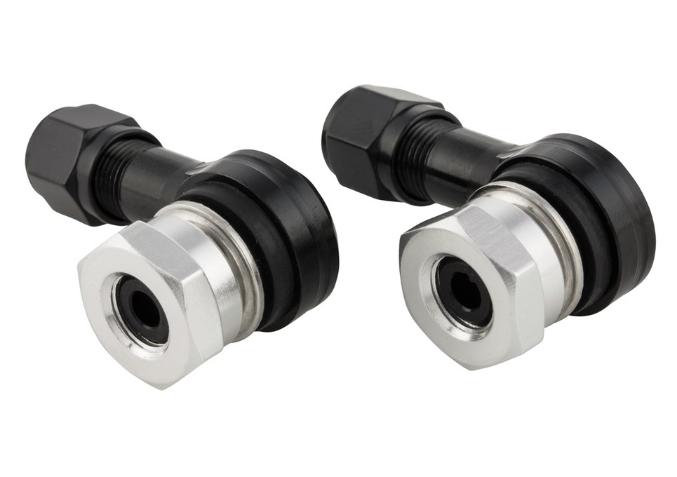 Nucleo valvola per pneumatico tubeless/cerchio 80°, anodizzato nero
