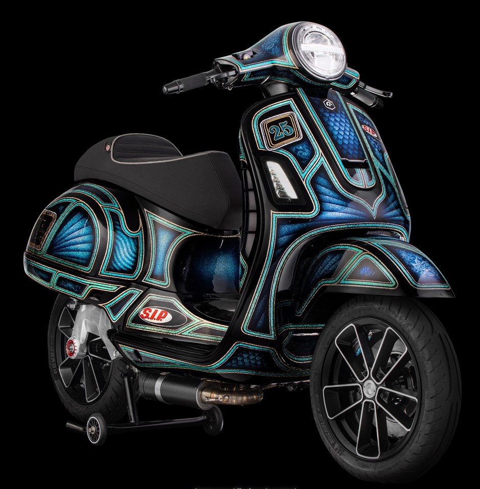 Parapolvere 13" cerchio anteriore per Vespa GTS/GTS Super/GTV/GT 125-300ccm, argento