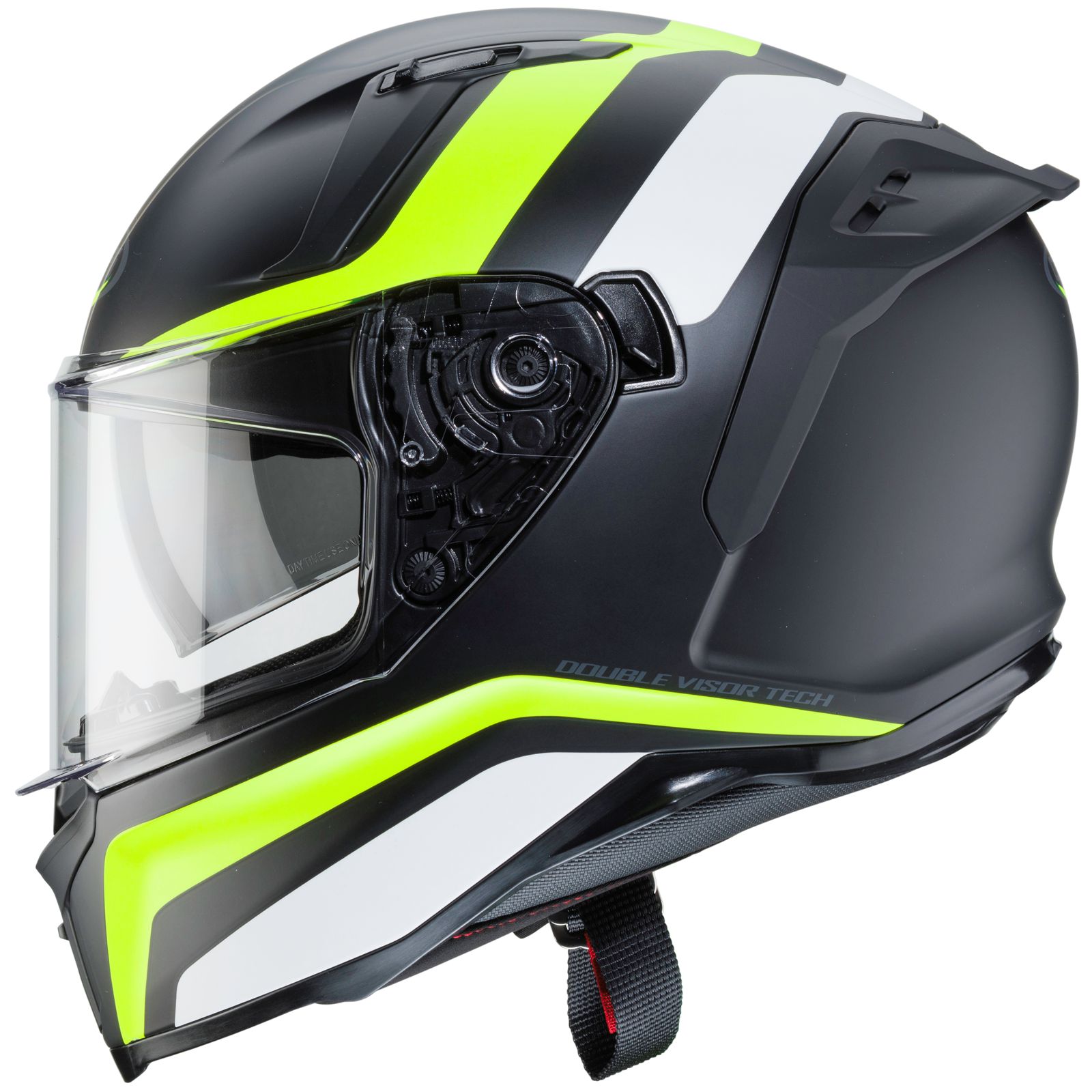 Caberg Casco Avalon Blast, nero opaco/bianco-fluo-giallo