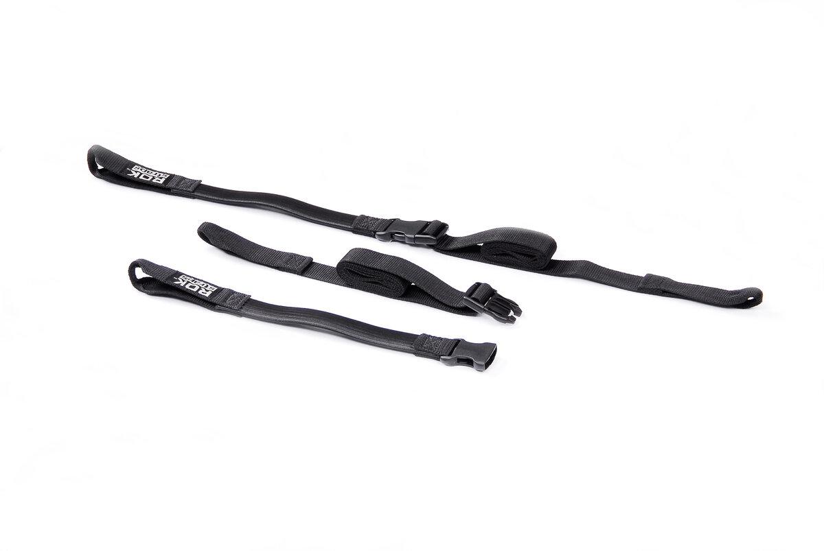 ROK Straps 2 cinghie di tensione regolabili nere 500-1500 mm
