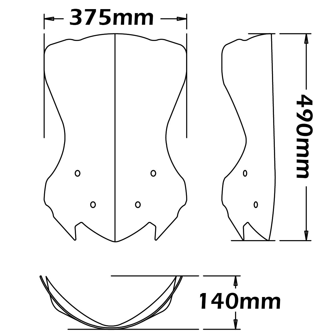 Cupolino basso per Honda NC 700 X (12-13) / NC 750 X (14-15), trasparente