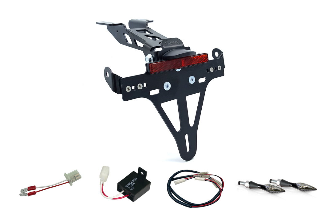 alpha Technik Kennzeichenhalter-Blinker-Kit X-LED für Yamaha MT125 ab Modelljahr 2020 (Hinten)