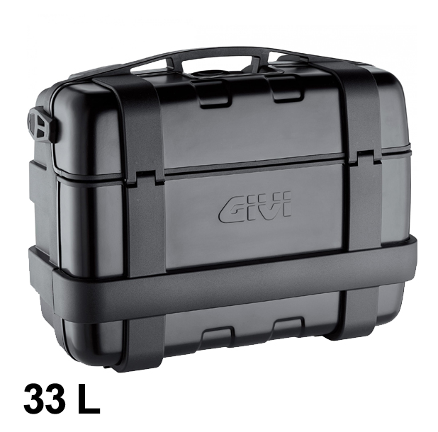 Valigia Trekker 33 litri MONOKEY con coperchio in alluminio nero Givi
