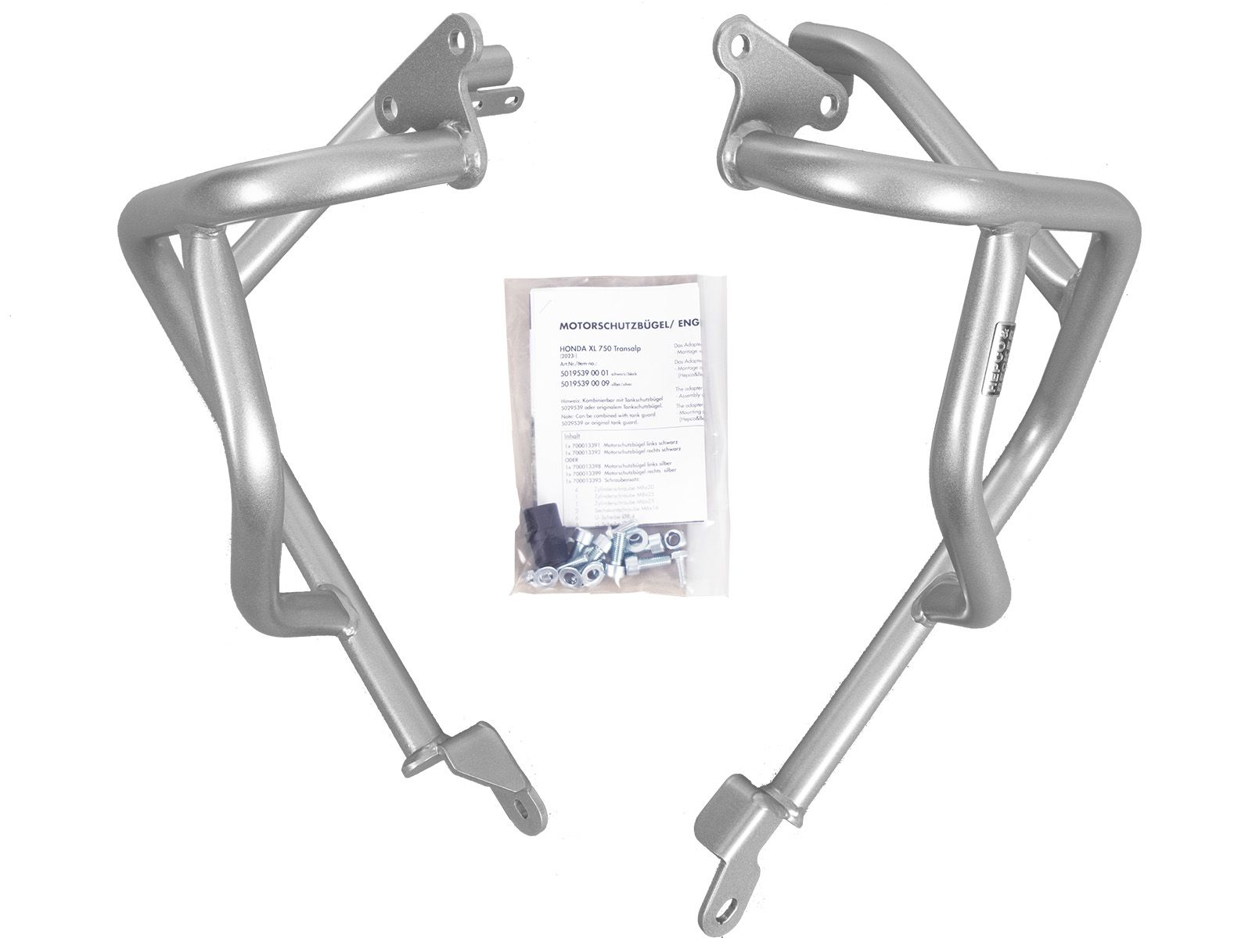 Protezione motore argento per Honda XL 750 Transalp (25- ) Hepco & Becker