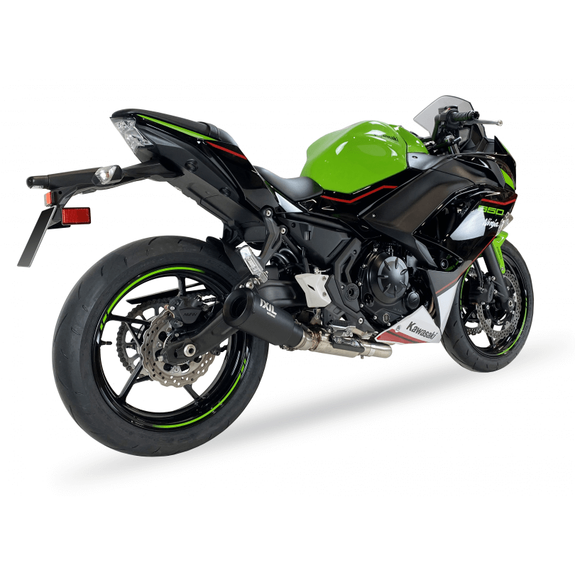IXIL RB sistema completo con catalizzatore per Kawasaki Z 650 /RS, 650 Ninja (21-), nero, omologato E, Euro5