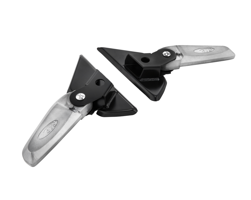 Pedane destra e sinistra per Vespa LX /LXV /S 50-150cc, nero/argento