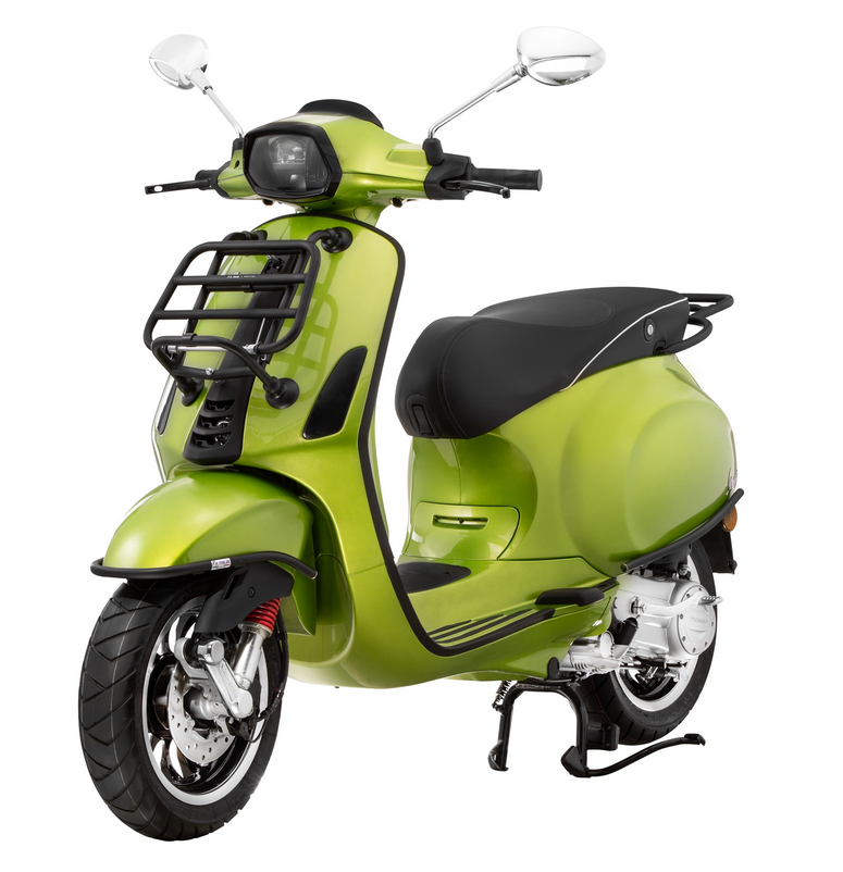 Portapacchi posteriore per Vespa Primavera /Sprint /Elettrica 50-150ccm, nero opaco