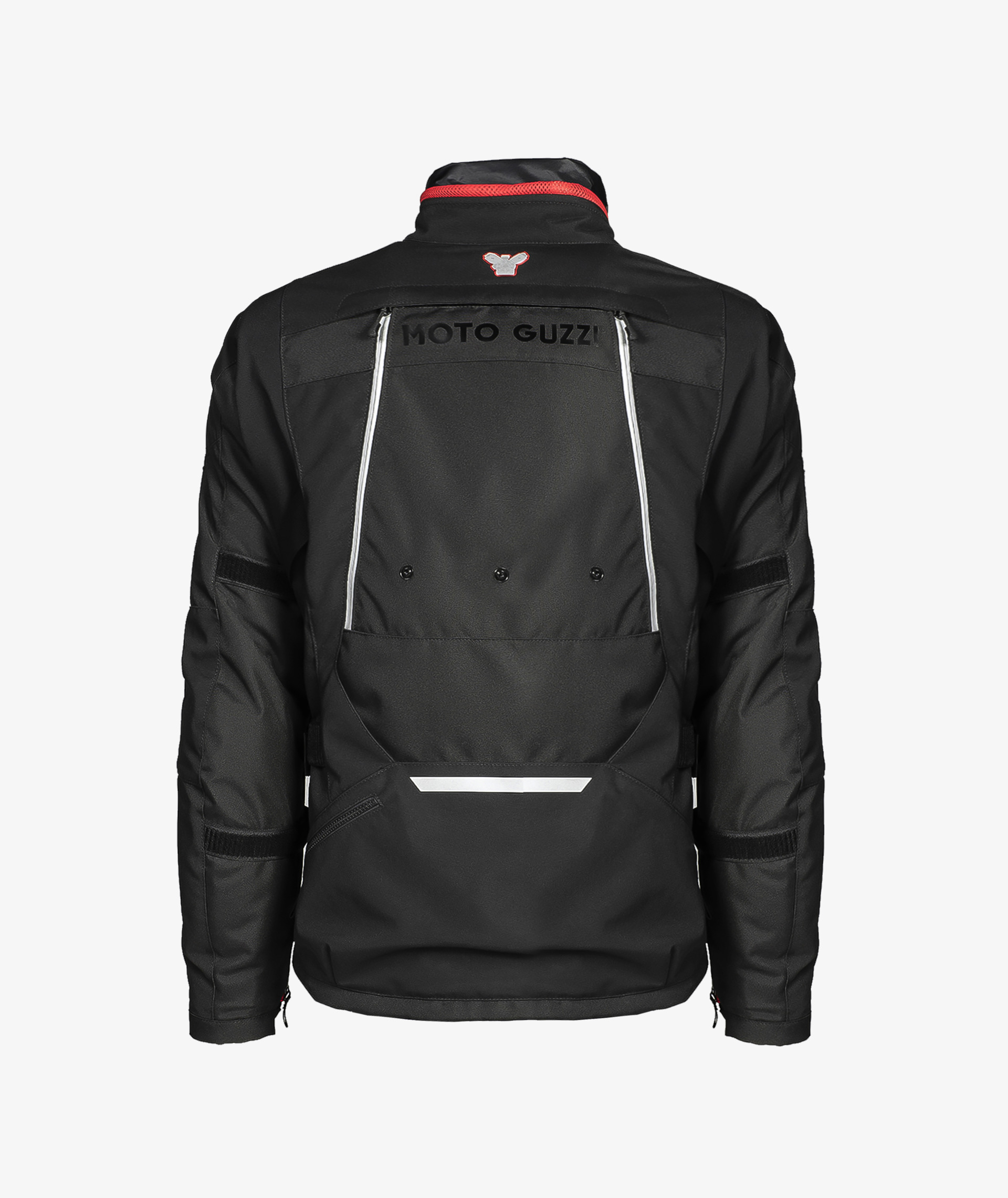Giacca Moto Guzzi "Adventure Touring" nera, protezioni incluse