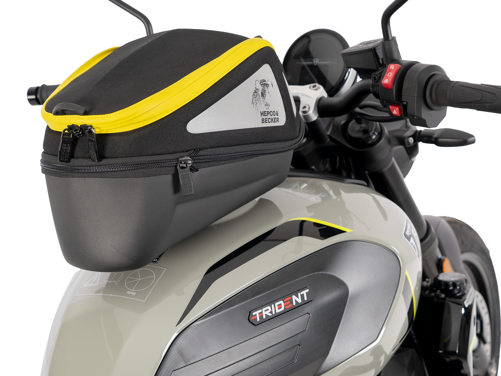 Anello per serbatoio Basic con chiusura per borsa da serbatoio inclusa per Triumph Trident 660 (26-) Hepco & Becker