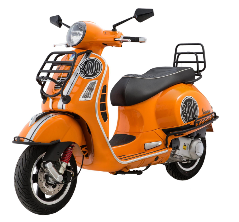 Portapacchi anteriore per Vespa GTS/GTS Super/GTV/GT 60/GT/GT L 125-300cc, pieghevole, nero opaco