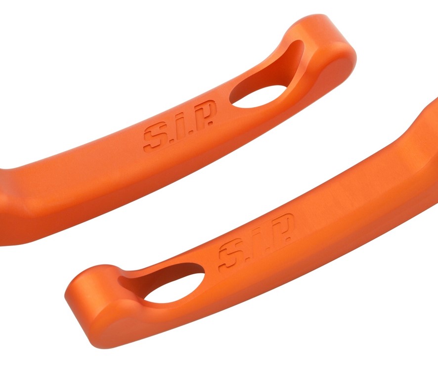 Set di leve sportive freno Shorty per Vespa, destra e sinistra, arancio opaco