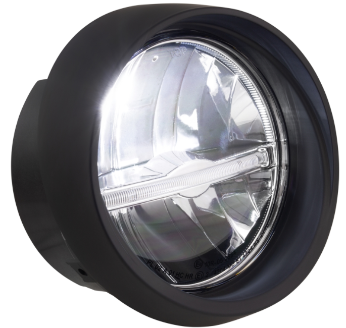 Faro LED per Vespa Primavera 50-150ccm 2T/​4T (-'18), nero opaco