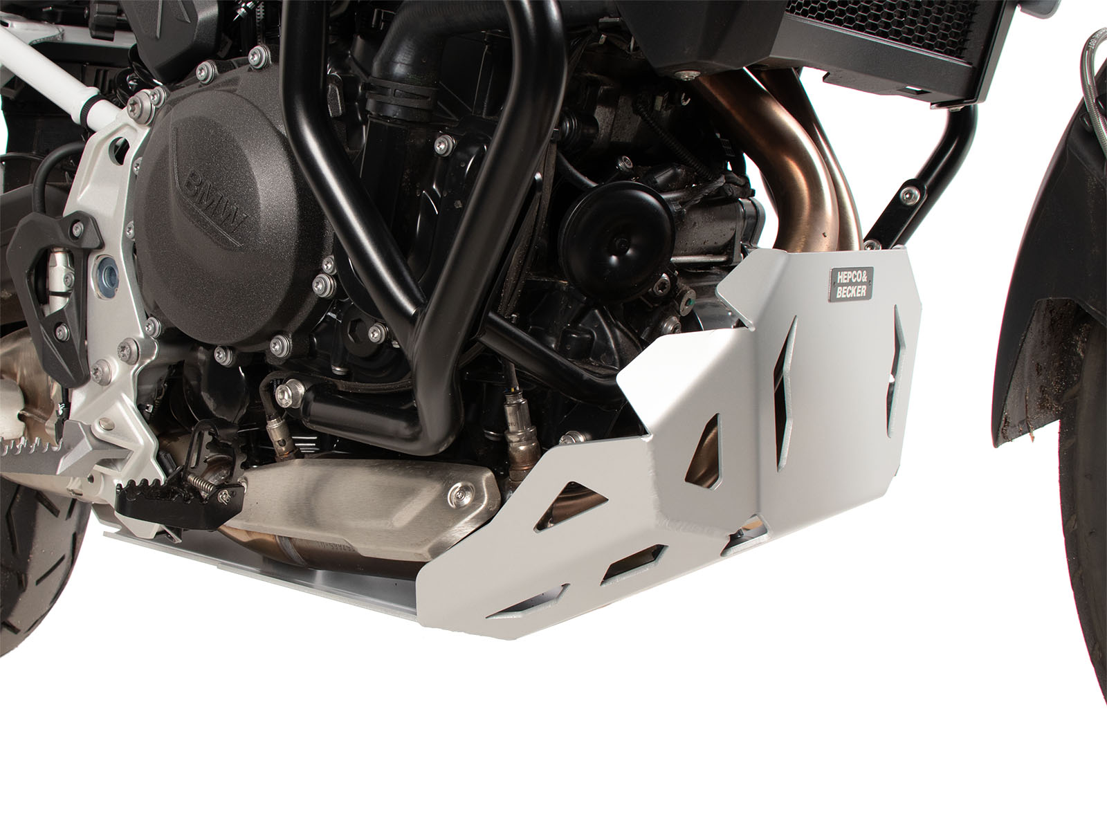 Piastra di protezione motore argento per BMW F 900 GS (24-) Hepco & Becker