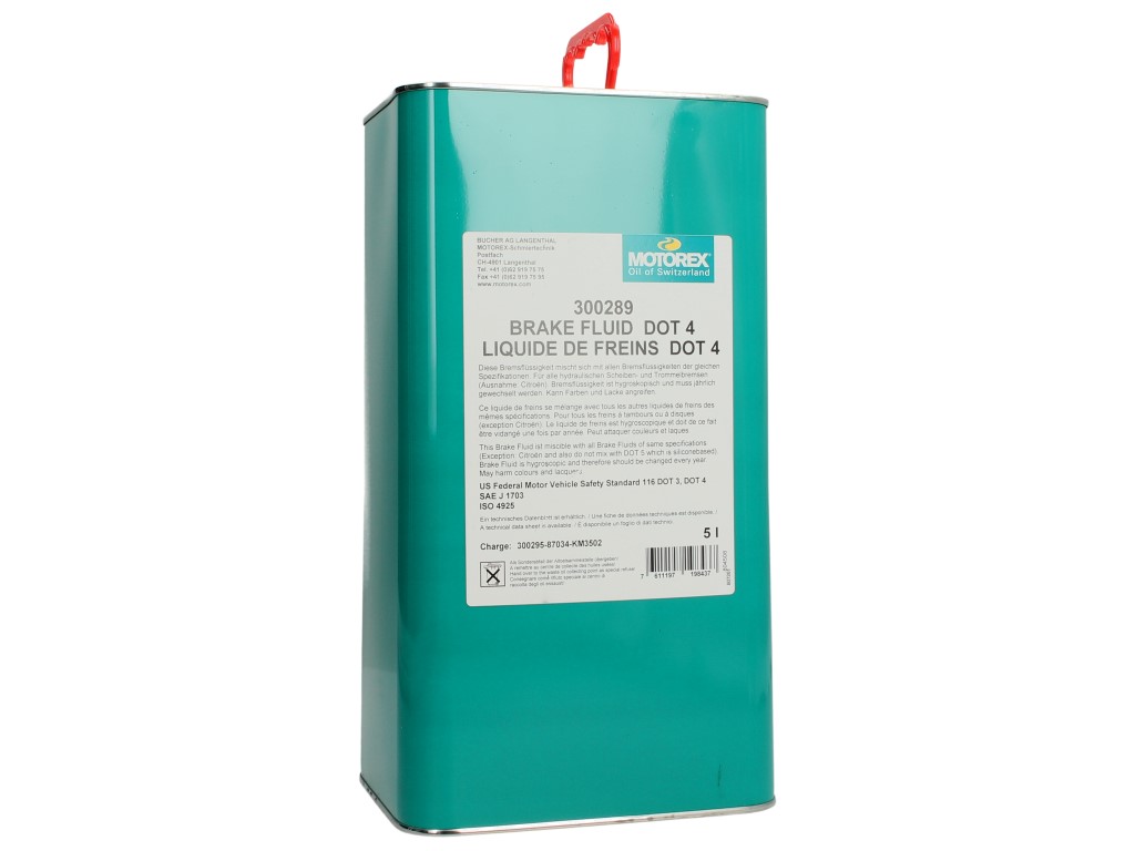 Liquido per freni Motorex, DOT 4, 5 l, trasparente