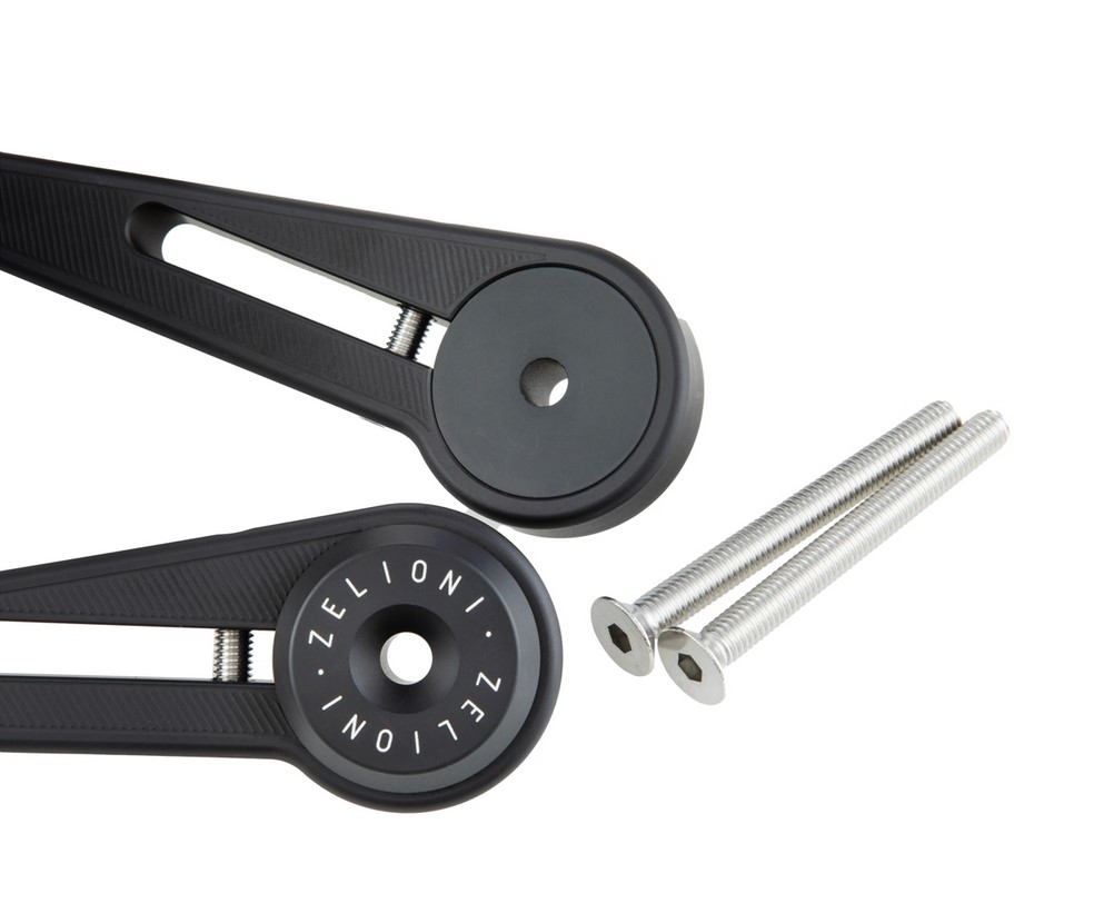 Specchietto per manubrio ZELIONI per Vespa, destro e sinistro, nero opaco