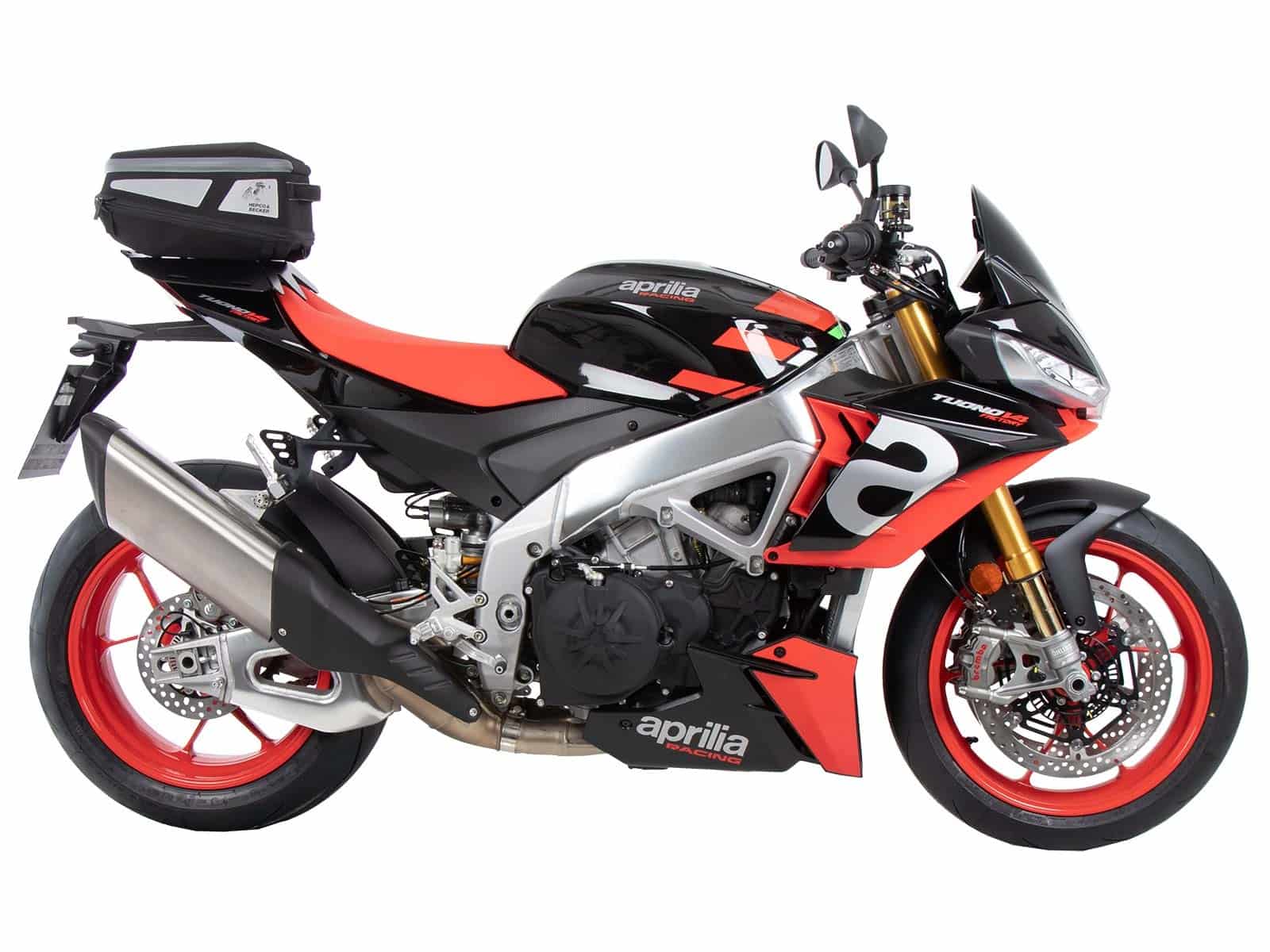 Portapacchi sportivo fisso nero per Aprilia Tuono V4 Factory /RSV 4 /RSV 4 Factory (21-24)