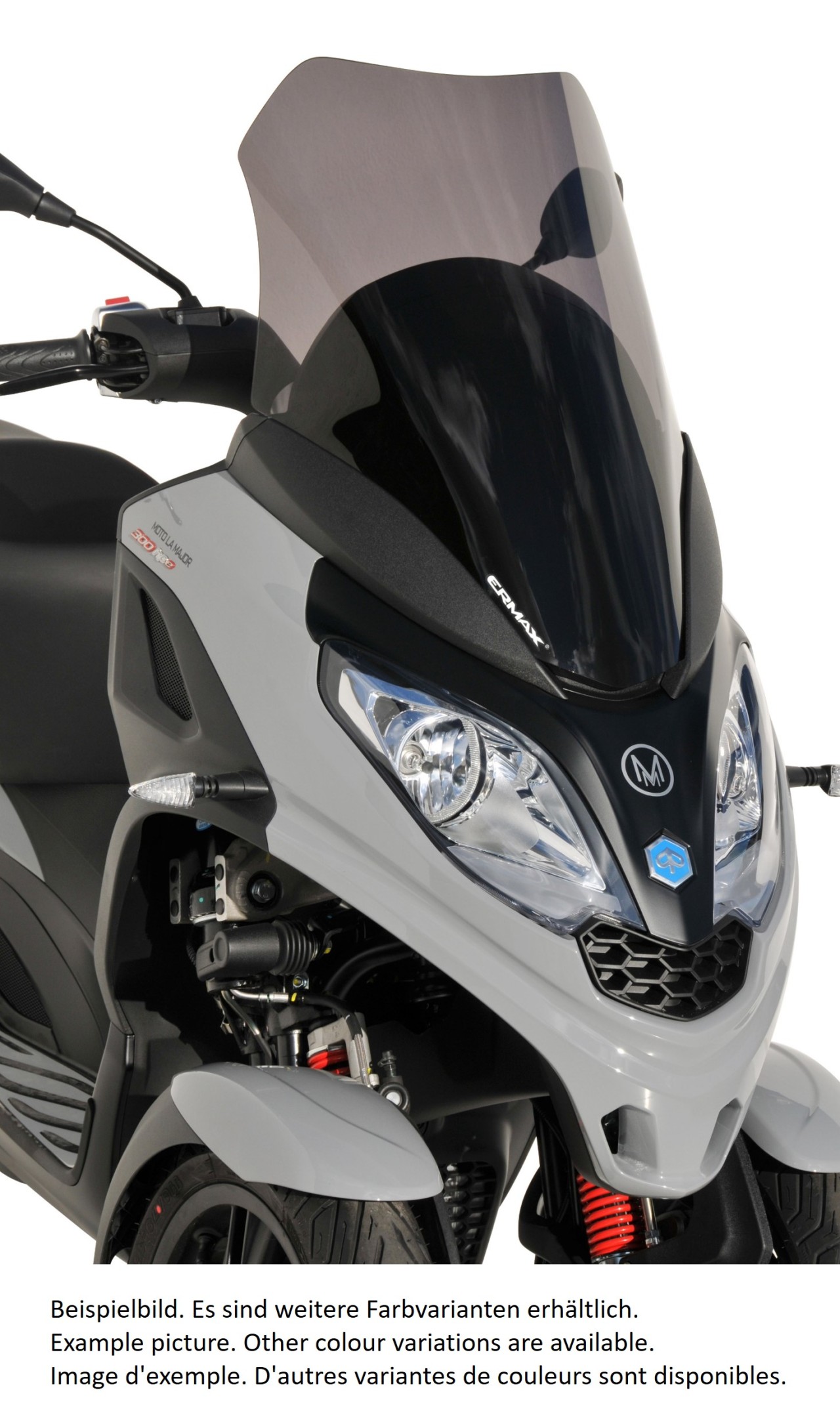 Parabrezza ERMAX Sport Touring per Piaggio MP3 300 / SPORT HPE (19-), colorato/nero chiaro
