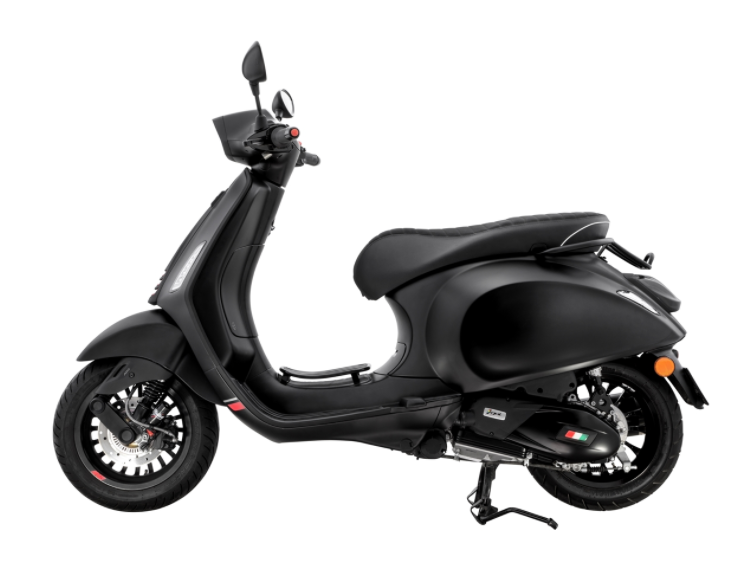 Portapacchi/maniglione passeggero nero opaco per Vespa Primavera/​Sprint 50-150ccm 2T/​4T AC