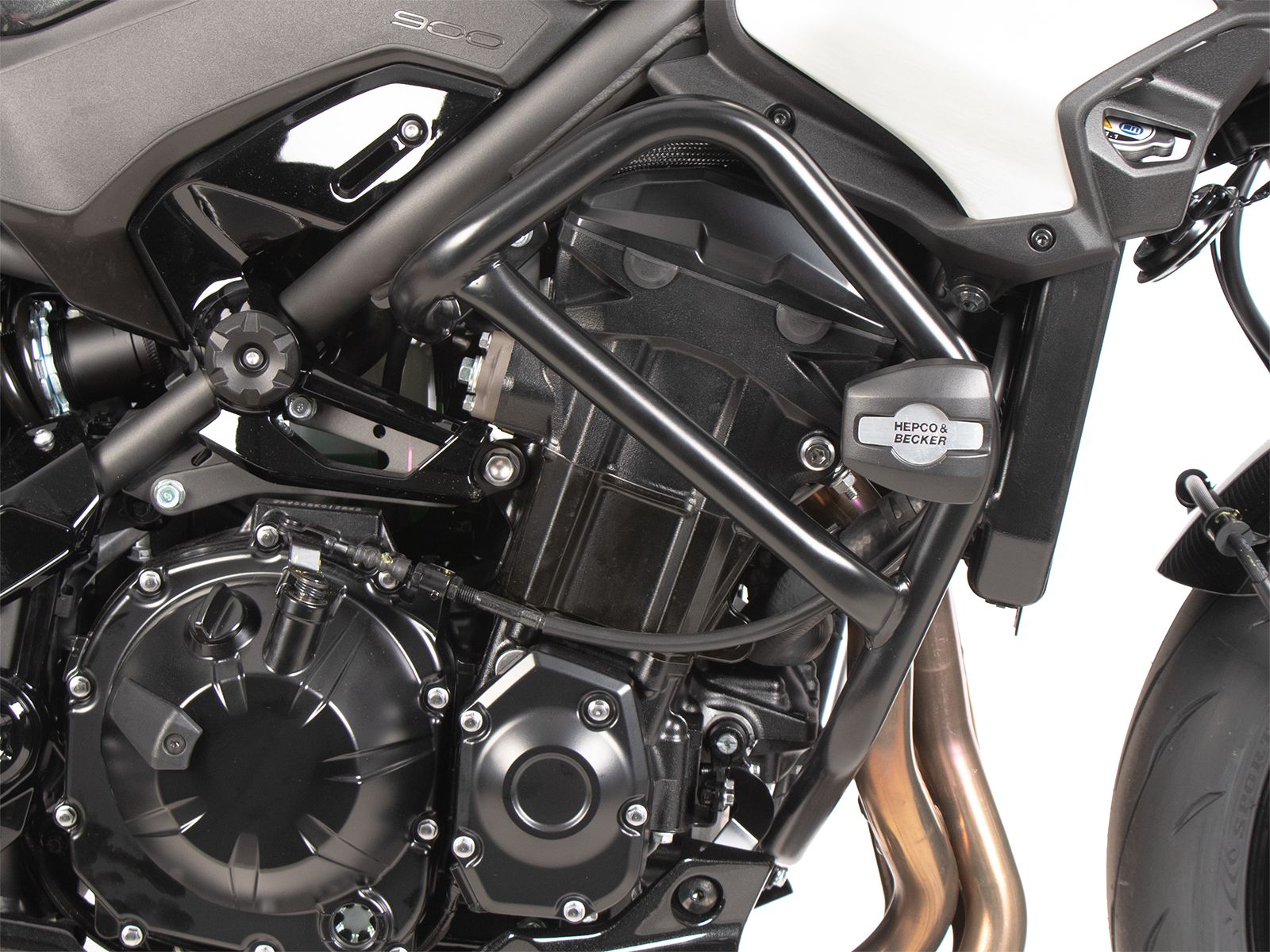 Protezione motore incl. cuscinetto di protezione per Kawasaki Z 900 /SE (25- ) Hepco & Becker