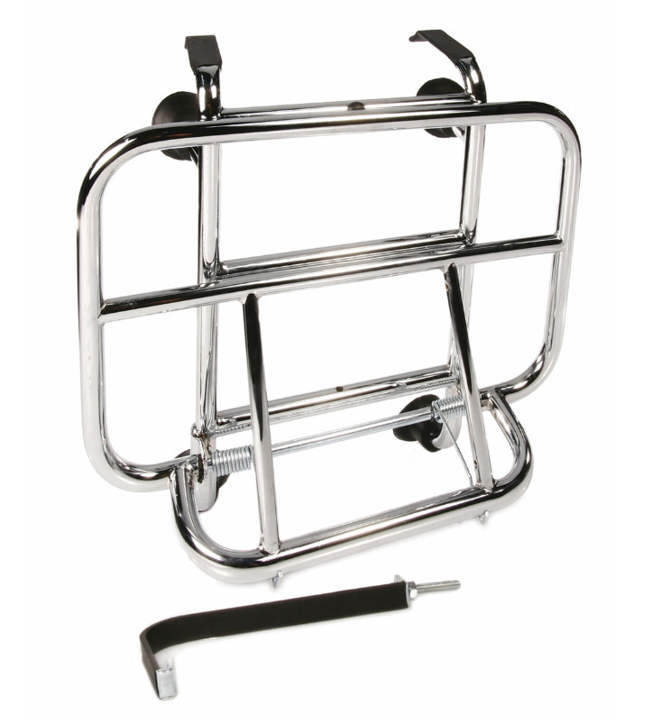 Portapacchi anteriore per Vespa GTS/GTS Super/GTV/GT 60/GT/GT L 125-300cc, pieghevole, cromato