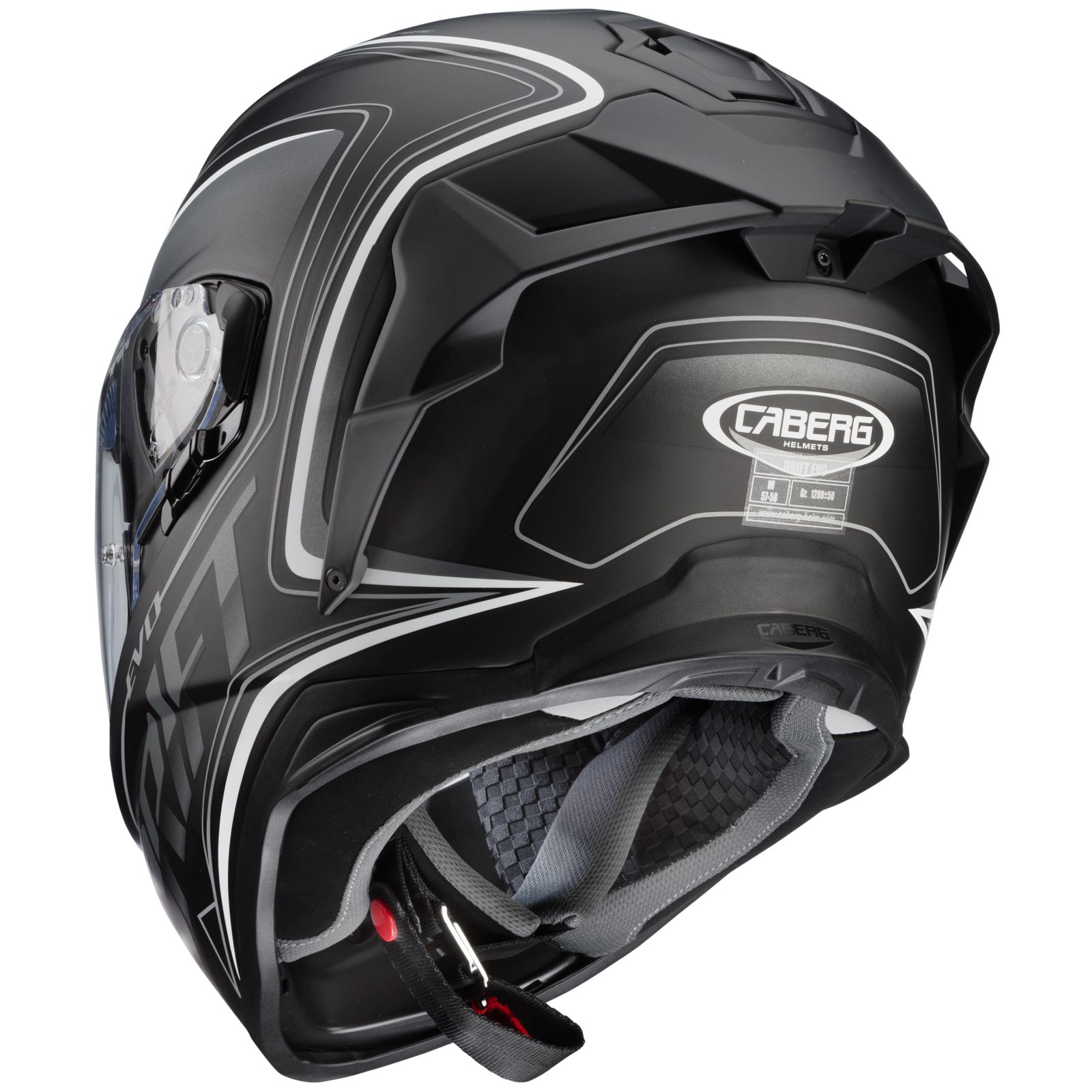 Caberg Casco Drift Evo Integra, nero opaco/grigio-bianco