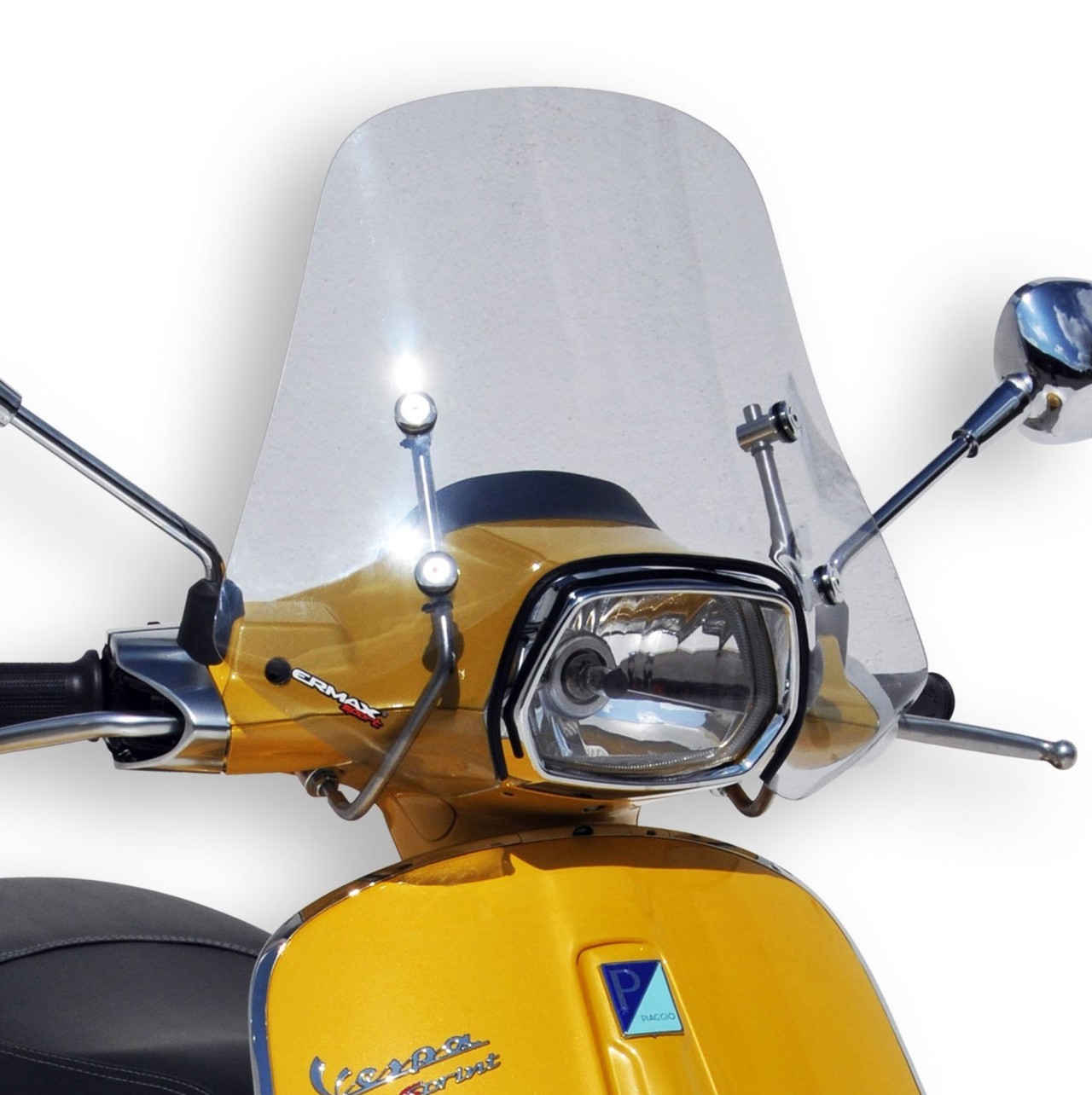 Parabrezza ERMAX Sport H 400 mm per Vespa Sprint 50-150cc 2T/4T, nero