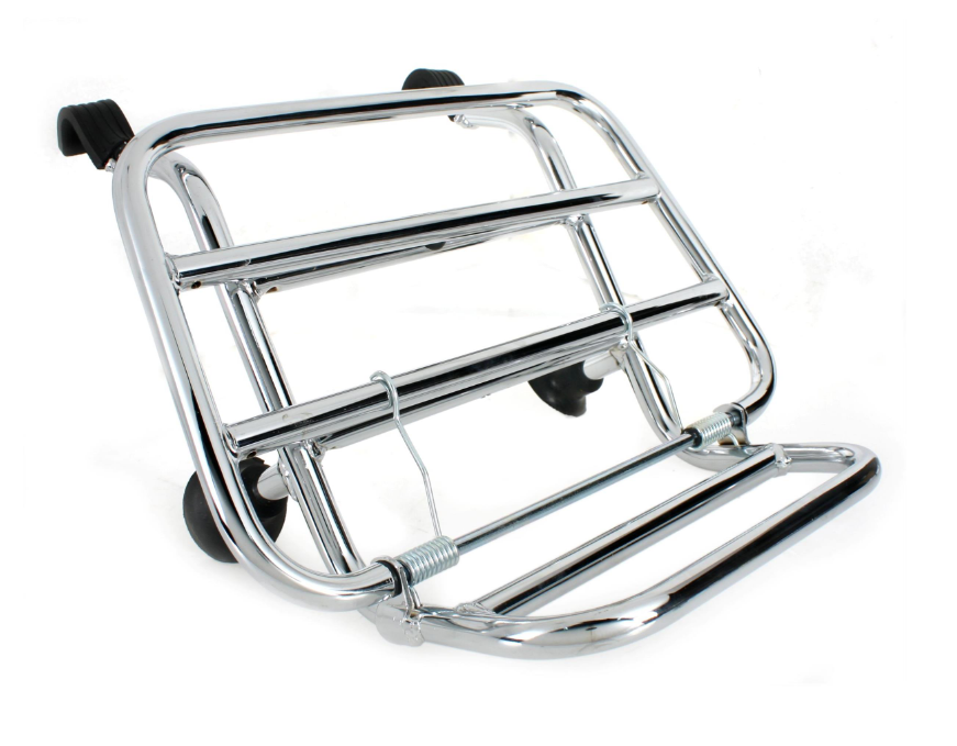 Portapacchi anteriore per Vespa GTS/GTS Super/GTV/GT 60/GT/GT L 125-300cc, pieghevole, cromato