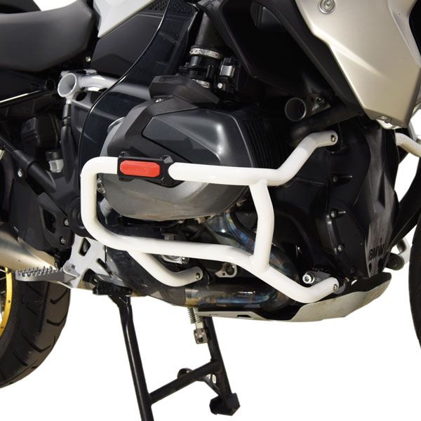 Barra di protezione inferiore per BMW R 1250 GS, ferro, bianco