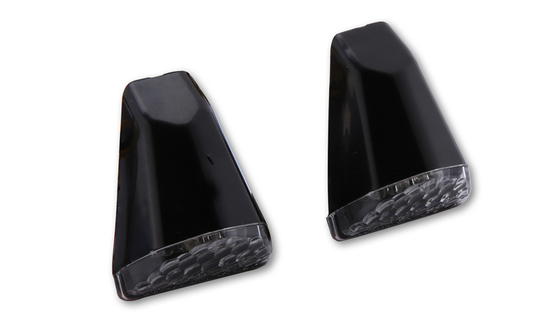 HIGHSIDER Smart Swift Indicatore di direzione carenatura a LED nero / lente trasparente (coppia), anteriore e posteriore