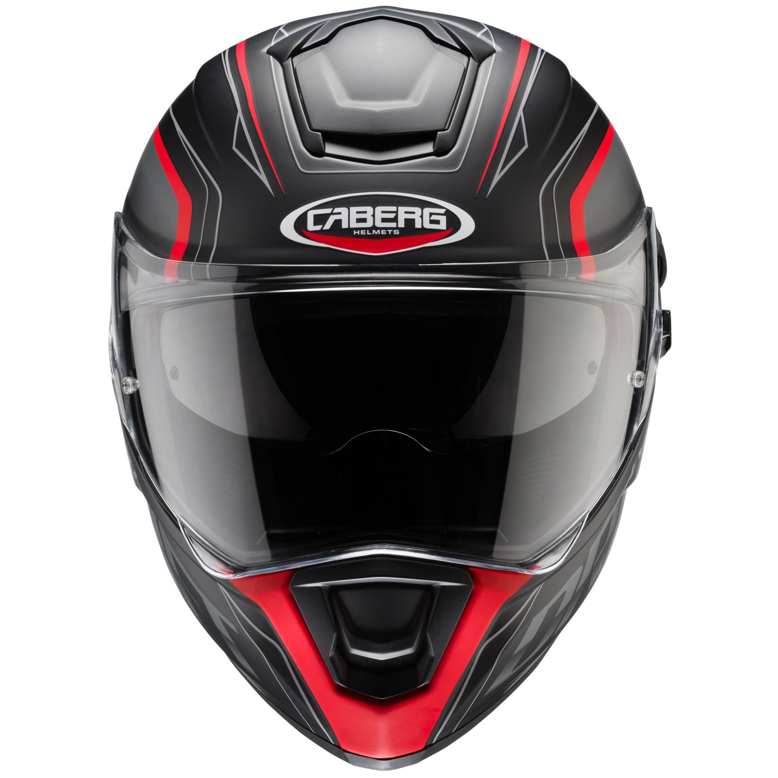 Caberg Casco Drift Evo Integra, nero opaco/grigio-fluo-rosso