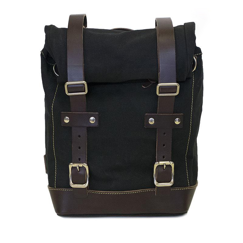 Borsa laterale in tela 10L-14L - Nero/Marrone - Unit Garage