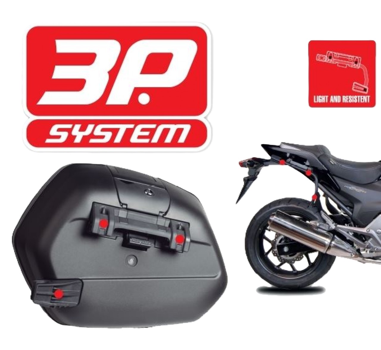 Portapacchi laterali Shad sistema 3P verniciato nero per Honda CB / CBR 650 R (19-20)