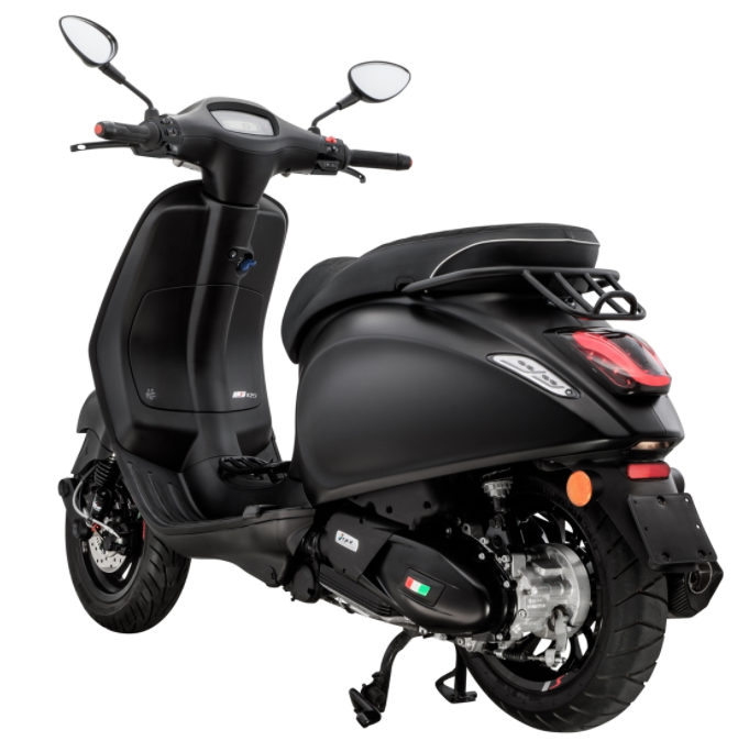 Portapacchi passo-passo nero per Vespa Primavera/​Sprint 50-150ccm
