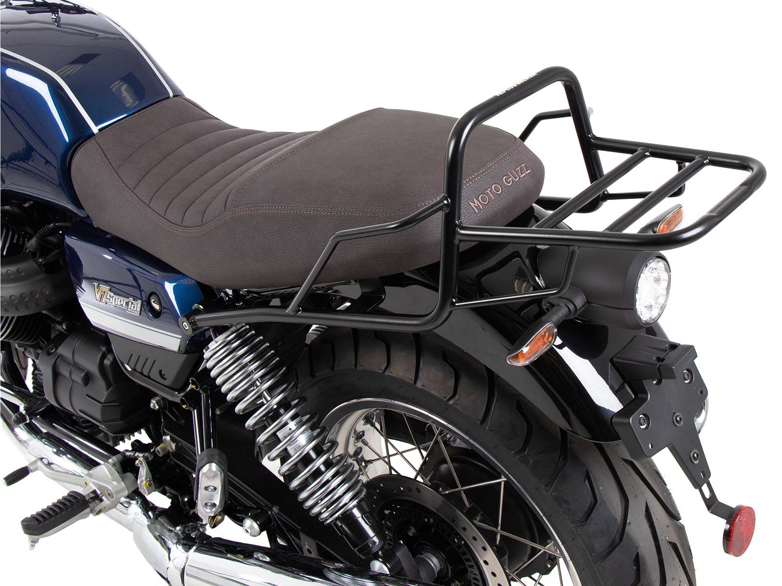 Portapacchi tubolare nero per Moto Guzzi V7 850 Stone Corsa (2024) Originale Hepco & Be
