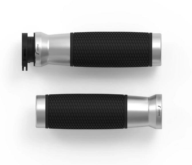 Manopole RIZOMA Urlo RS Ø 22/24 mm L 128 mm per Vespa GTS/GTS Super/GTV, anodizzate argento