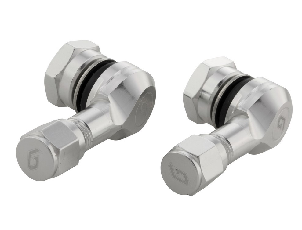 Nucleo valvola per pneumatico tubeless/cerchio 80°, anodizzato argento