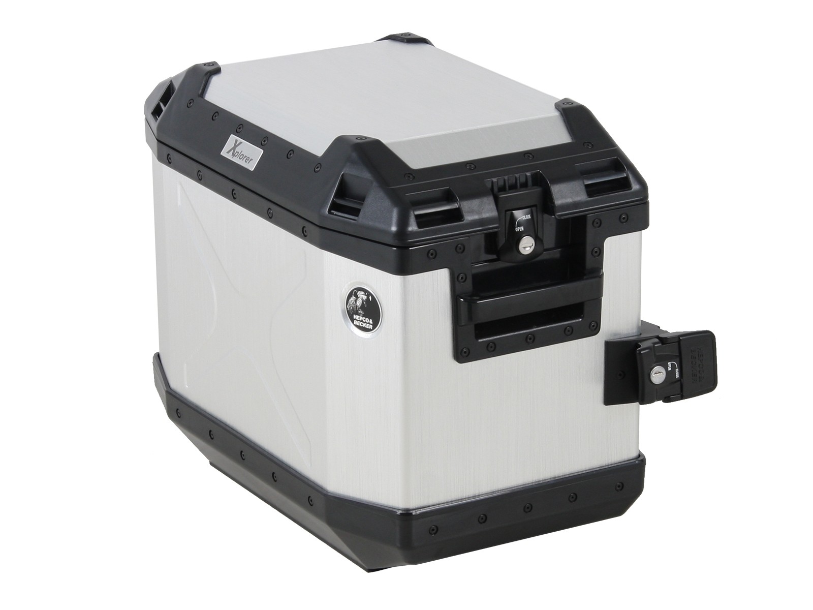 Valigia laterale Alu Xplorer 40 argento Hepco & Becker