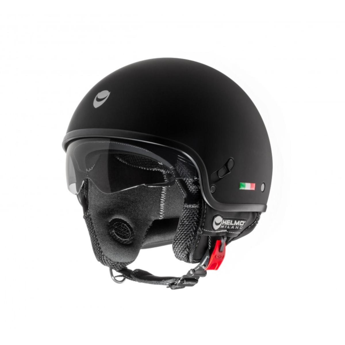 Helmo Milano Demi Jet, Puro Slider, nero opaco