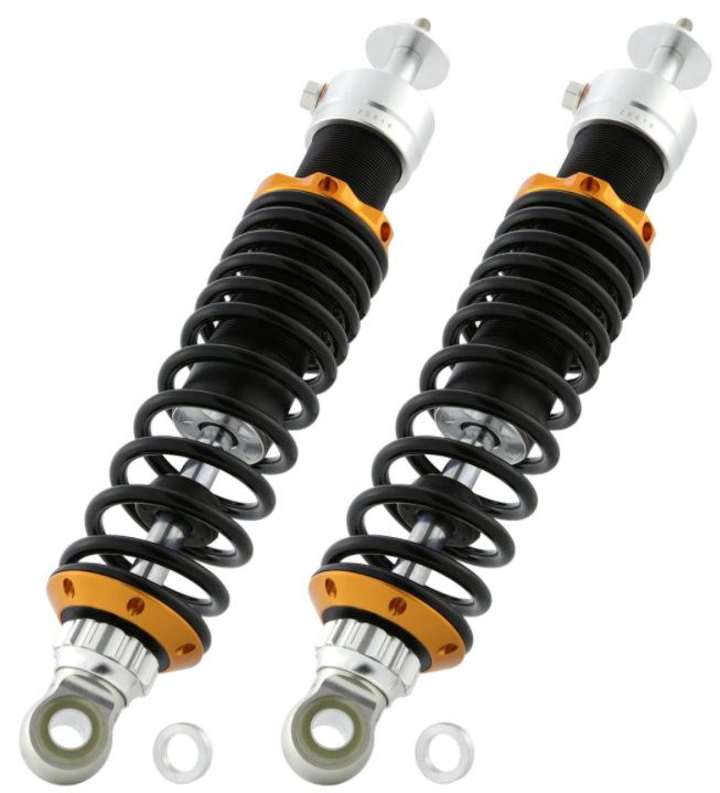 Ammortizzatore posteriore per Vespa GTS/GTS Super/GTV/GT 60/GT/GT L, argento/arancio