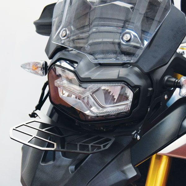 Griglia di protezione dei fari per BMW F 850 GS (18-22), acciaio inox, nero