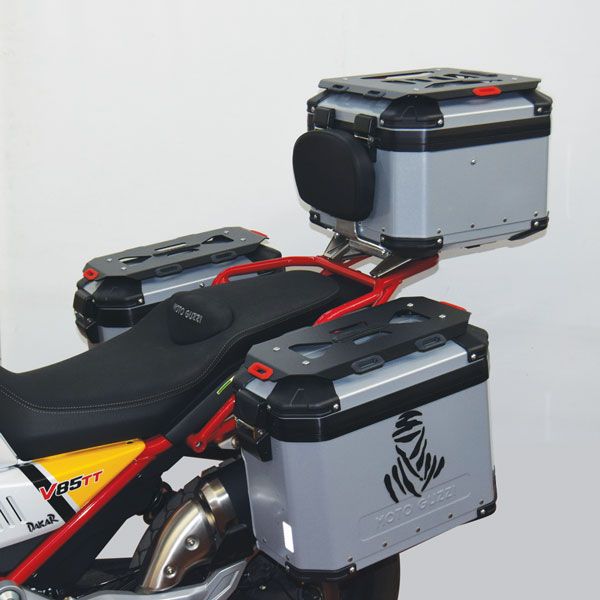 Coppia di portapacchi per valigie laterali originali per Moto Guzzi V85 TT