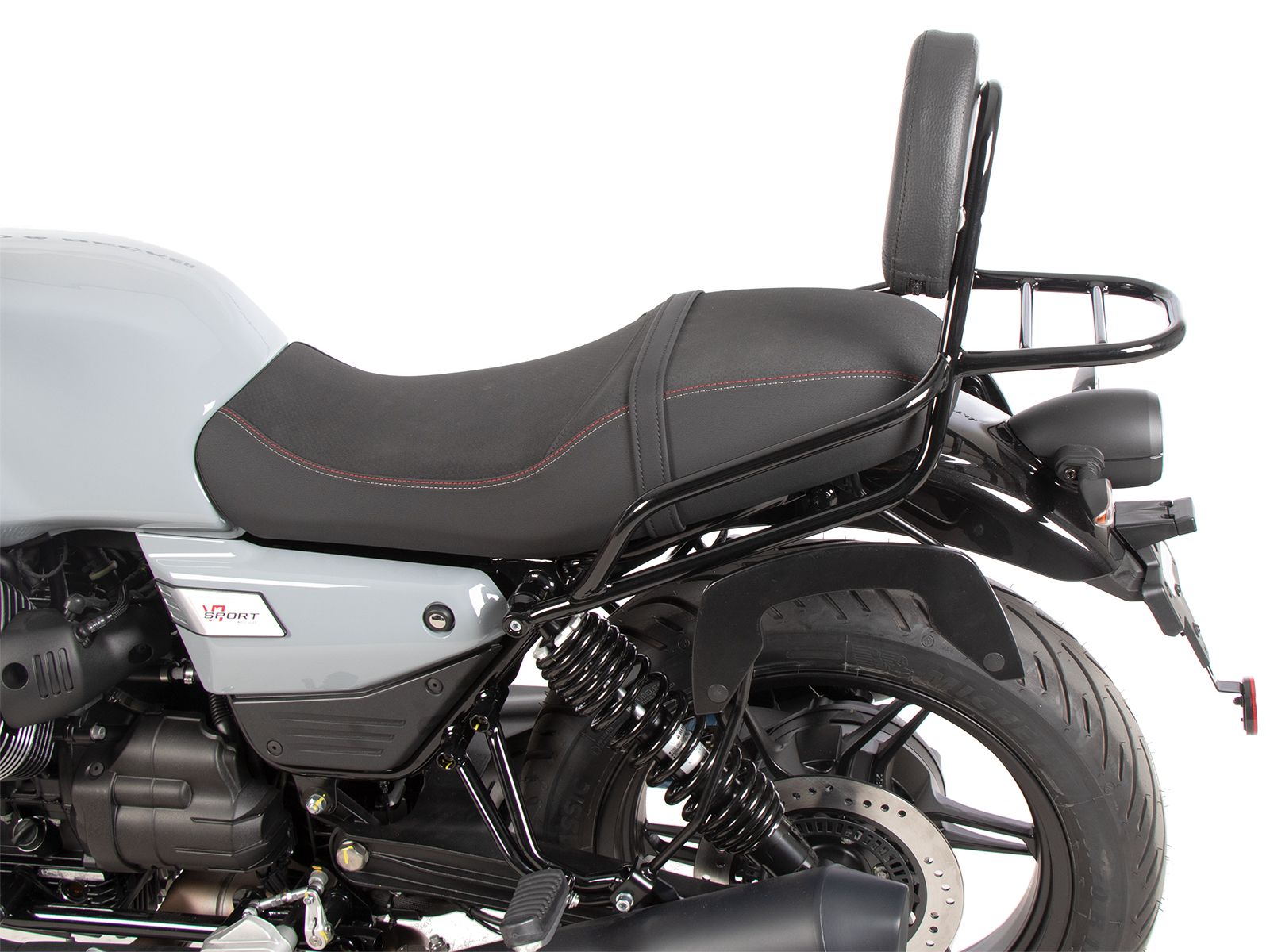 Sissybar con portapacchi nero per Moto Guzzi V7 850 Sport (25-) Hepco & Becker